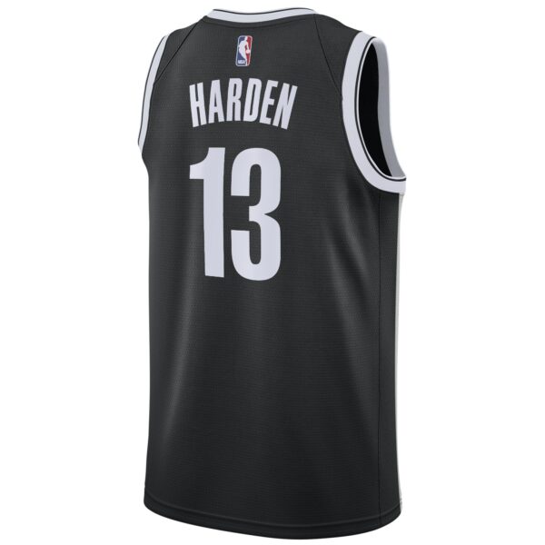 James Harden Brooklyn Nets Nike 2020/21 Swingman Jersey Black - Icon Edition - Image 4