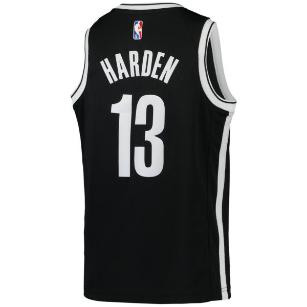 James Harden Brooklyn Nets Nike Youth 2021/22 Diamond Swingman Jersey - Icon Edition - Black - Image 4