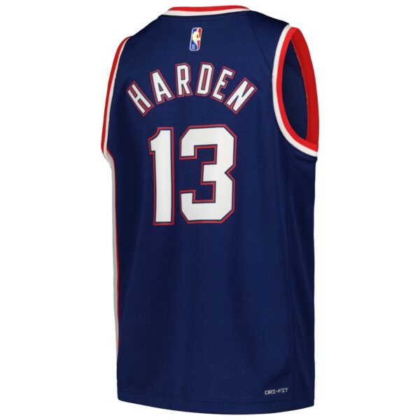 James Harden Brooklyn Nets Nike Youth Swingman Jersey - City Edition - Navy - Image 4