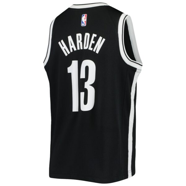 James Harden Brooklyn Nets Nike Youth Swingman Jersey - Icon Edition - Black - Image 4