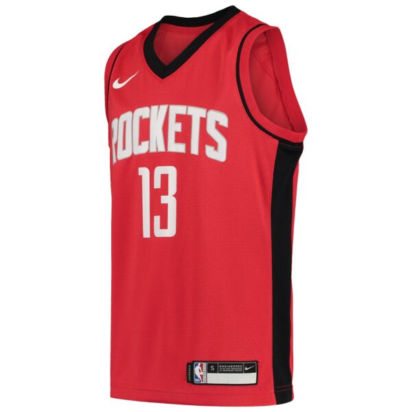 James Harden Houston Rockets Nike Youth Team Swingman Jersey - Icon Edition - Red - Image 3