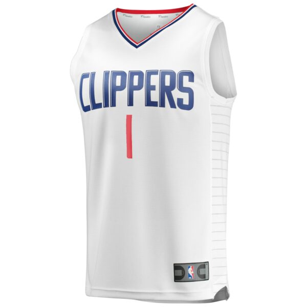James Harden LA Clippers Fanatics Fast Break Player Jersey - Association Edition - White - Image 3