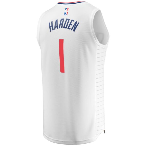 James Harden LA Clippers Fanatics Fast Break Player Jersey - Association Edition - White - Image 4