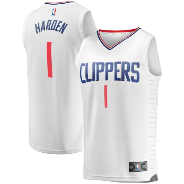 James Harden LA Clippers Fanatics Youth Fast Break Player Jersey - Association Edition - White - Image 2