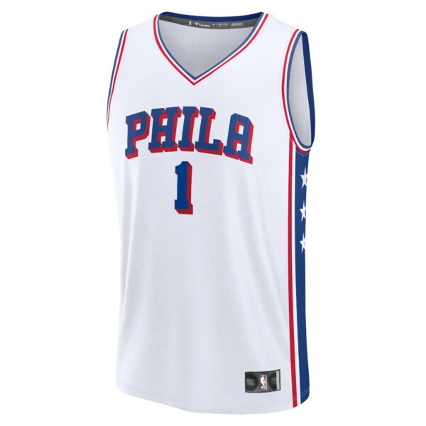 James Harden Philadelphia 76ers Fanatics Fast Break Replica Jersey - Association Edition - White - Image 3