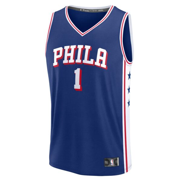 James Harden Philadelphia 76ers Fanatics Fast Break Replica Jersey - Icon Edition - Royal - Image 3