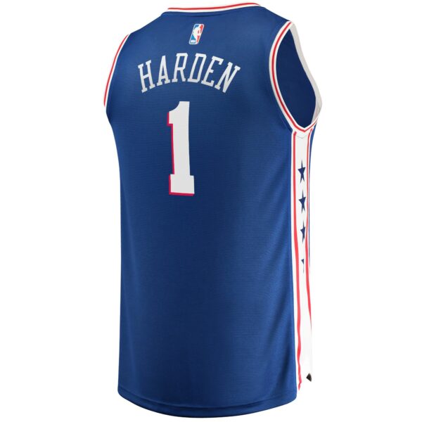 James Harden Philadelphia 76ers Fanatics Fast Break Replica Player Jersey Royal - Icon Edition - Image 4