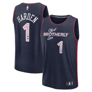 James Harden Philadelphia 76ers Fanatics Youth Fast Break Jersey - Navy - City Edition