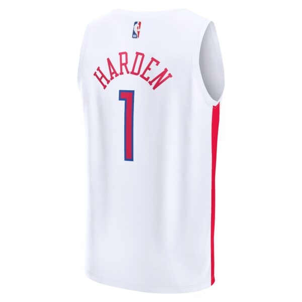 James Harden Philadelphia 76ers Fanatics Youth Fastbreak Jersey - City Edition - White - Image 4