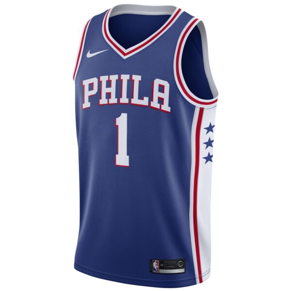 James Harden Philadelphia 76ers Nike Swingman Jersey - Icon Edition - Royal - Image 3