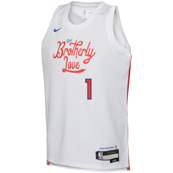 James Harden Philadelphia 76ers Nike Youth 2022/23 Swingman Jersey - City Edition - White - Image 3