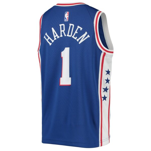 James Harden Philadelphia 76ers Nike Youth Swingman Jersey - Icon Edition - Royal - Image 4