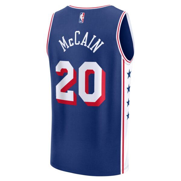 Jared McCain Philadelphia 76ers Fanatics 2024 NBA Draft Fast Break Player Jersey - Icon Edition - Royal - Image 4