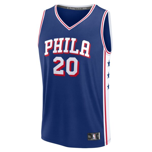 Jared McCain Philadelphia 76ers Fanatics Youth 2024 NBA Draft Fast Break Player Jersey - Icon Edition - Royal - Image 3