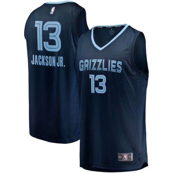Jaren Jackson Jr. Memphis Grizzlies Fanatics Fast Break Replica Jersey - Icon Edition - Navy - Image 2