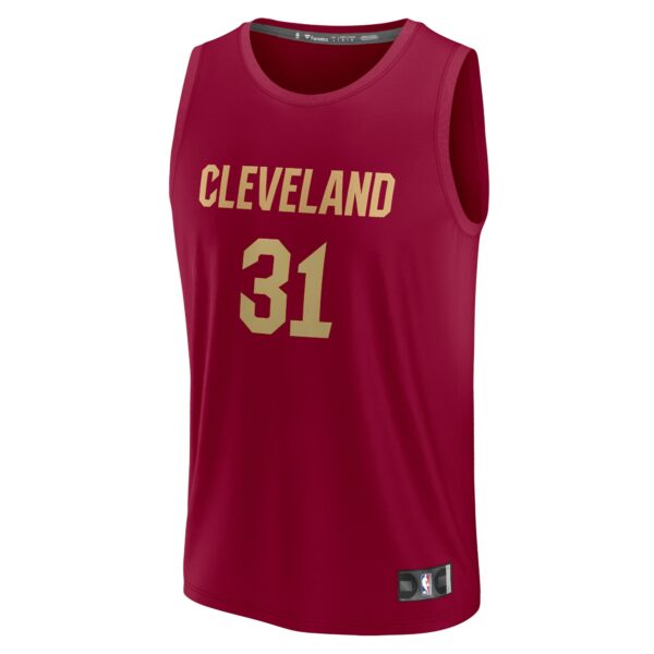 Jarrett Allen Cleveland Cavaliers Fanatics Fast Break Replica Jersey - Icon Edition - Wine - Image 3