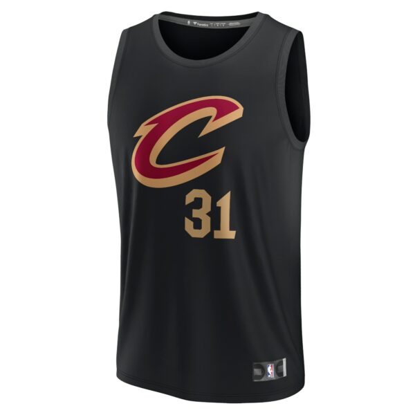 Jarrett Allen Cleveland Cavaliers Fanatics Fast Break Replica Jersey - Statement Edition - Black - Image 3