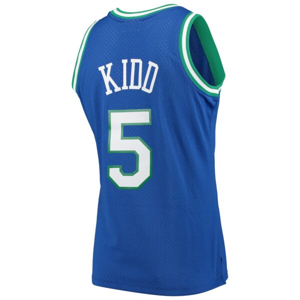 Jason Kidd Dallas Mavericks Mitchell & Ness 1994/95 Hardwood Classics Swingman Jersey - Blue - Image 4