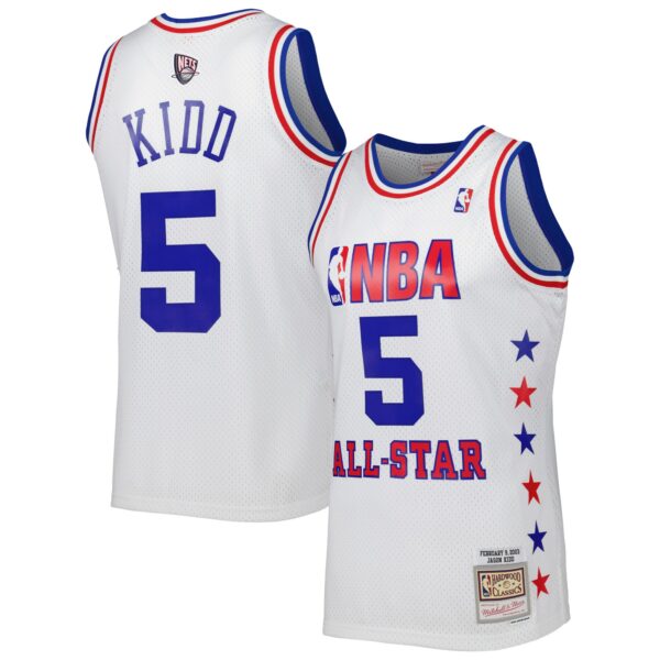 Jason Kidd Eastern Conference Mitchell & Ness 2003 All Star Game Swingman Jersey - White - Image 2