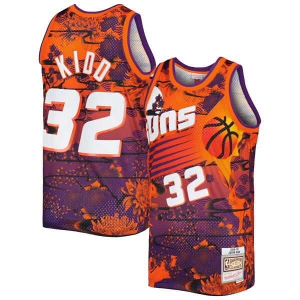 Jason Kidd Phoenix Suns Mitchell & Ness 1999/00 Hardwood Classics Lunar New Year Swingman Jersey - Orange - Image 2