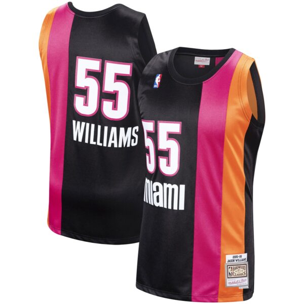 Jason Williams Miami Heat Mitchell & Ness 2005/06 Hardwood Classics Swingman Jersey - Black - Image 2