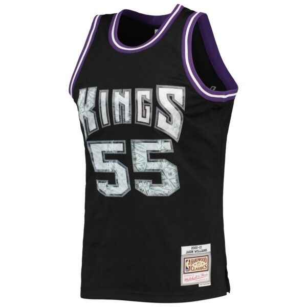 Jason Williams Sacramento Kings Mitchell & Ness 2000/01 Hardwood Classics NBA 75th Anniversary Diamond Swingman Jersey - Black - Image 3