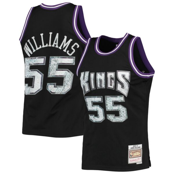 Jason Williams Sacramento Kings Mitchell & Ness 2000/01 Hardwood Classics NBA 75th Anniversary Diamond Swingman Jersey - Black - Image 2