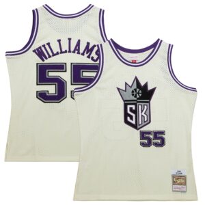 Jason Williams Sacramento Kings Mitchell & Ness Chainstitch Swingman Jersey - Cream