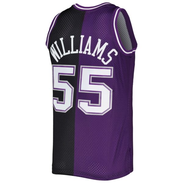 Jason Williams Sacramento Kings Mitchell & Ness Hardwood Classics 2000/01 Split Swingman Jersey - Purple/Black - Image 4