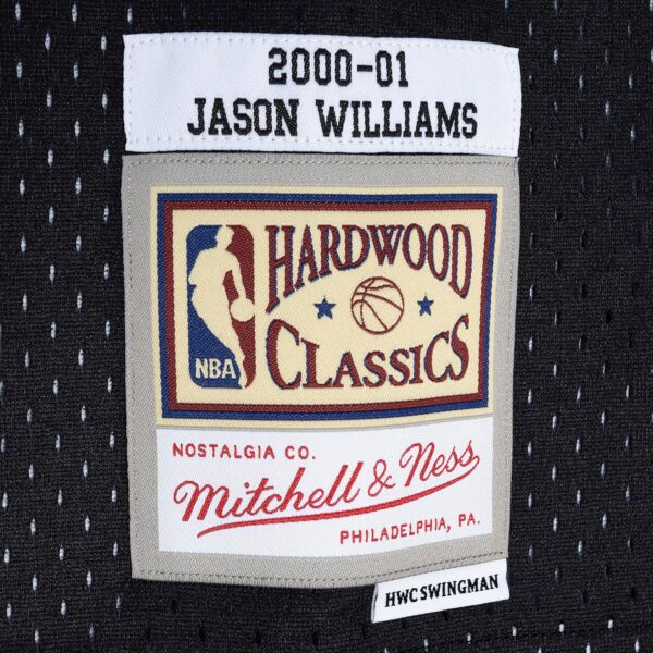 Jason Williams Sacramento Kings Mitchell & Ness Hardwood Classics 2000/01 Split Swingman Jersey - Purple/Black - Image 5