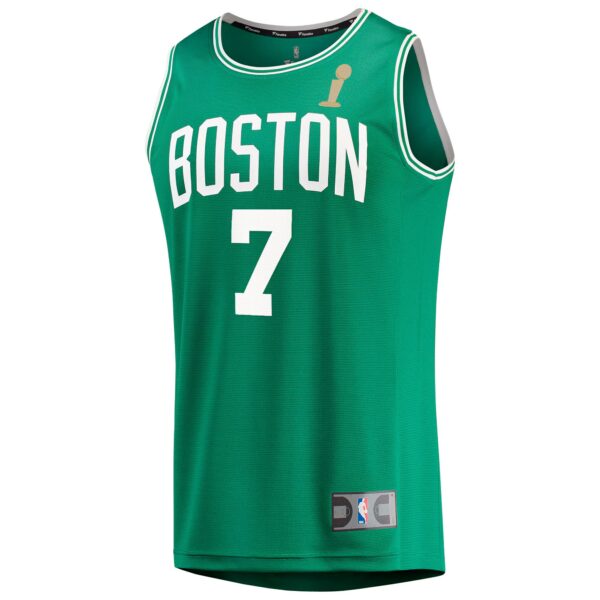 Jaylen Brown Boston Celtics Fanatics 2024 NBA Finals Champions Fast Break Replica Player Jersey - Kelly Green - Icon Edition - Image 3