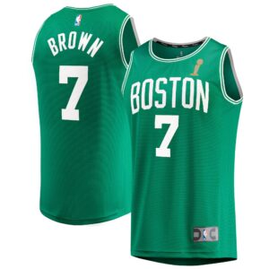 Jaylen Brown Boston Celtics Fanatics 2024 NBA Finals Champions Fast Break Replica Player Jersey - Kelly Green - Icon Edition