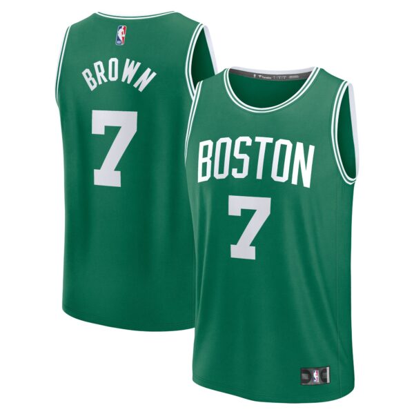 Jaylen Brown Boston Celtics Fanatics Youth Fast Break Replica Player Jersey - Icon Edition - Kelly Green - Image 2