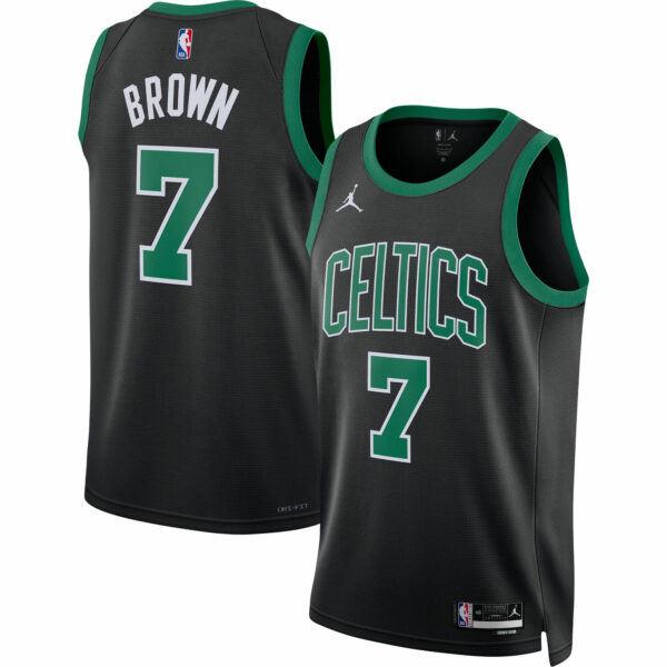 Jaylen Brown Boston Celtics Jordan Brand Unisex Swingman Jersey - Statement Edition - Black - Image 2