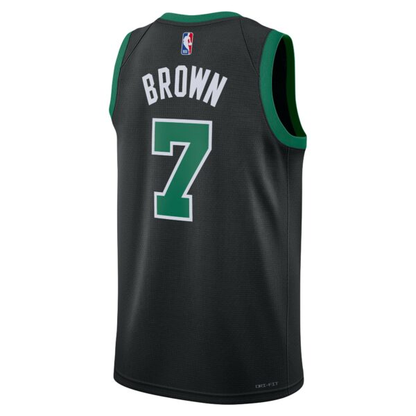 Jaylen Brown Boston Celtics Jordan Brand Unisex Swingman Jersey - Statement Edition - Black - Image 4