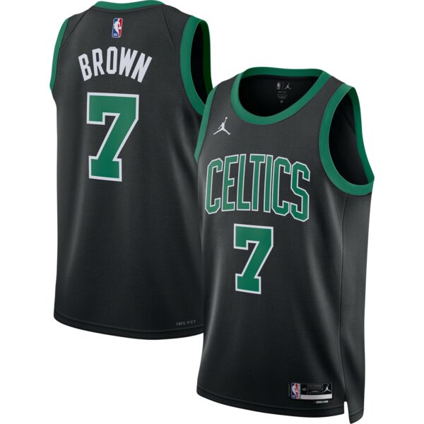 Jaylen Brown Boston Celtics Jordan Brand Unisex Swingman Jersey - Statement Edition - Black - Image 2