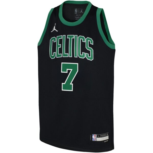 Jaylen Brown Boston Celtics Jordan Brand Youth Swingman Jersey - Statement Edition - Black - Image 3
