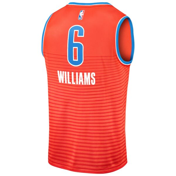 Jaylin Williams Oklahoma City Thunder Fanatics Fast Break Replica Player Jersey - Statement Edition - Orange - Image 4