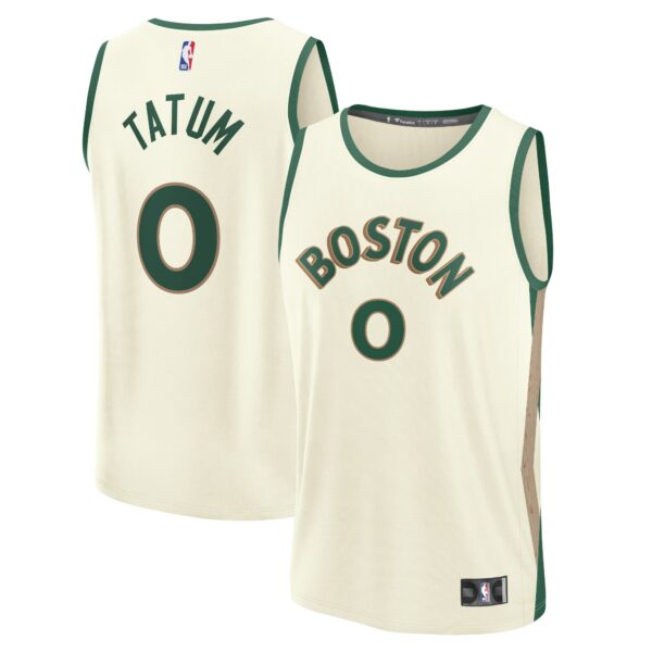 Jayson Tatum Boston Celtics Fanatics Fast Break Jersey - White - City Edition