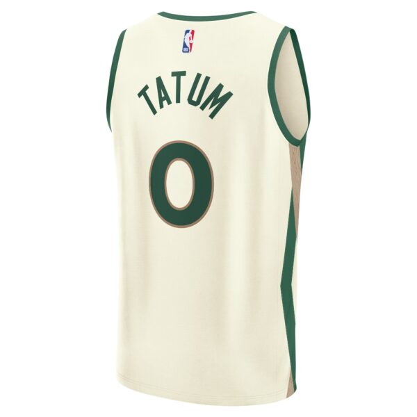 Jayson Tatum Boston Celtics Fanatics Fast Break Jersey - White - City Edition - Image 4