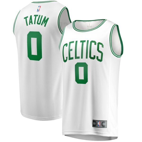 Jayson Tatum Boston Celtics Fanatics Fast Break Replica Player Jersey - Association Edition - White - Image 2