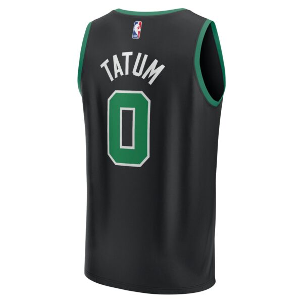 Jayson Tatum Boston Celtics Fanatics Youth Fast Break Replica Player Jersey - Statement Edition - Black - Image 4
