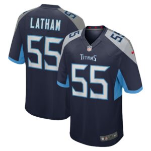 JC Latham Tennessee Titans Nike 2024 NFL Draft First Round Pick Player Game Jersey - Navy