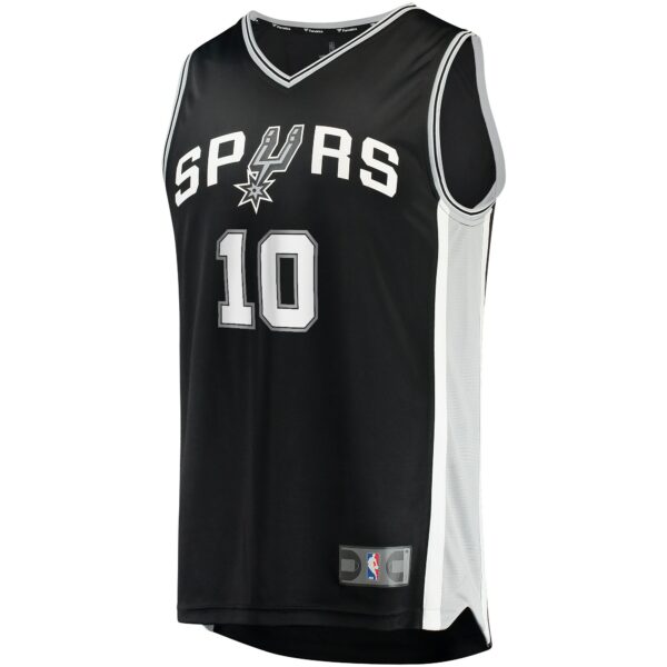 Jeremy Sochan San Antonio Spurs Fanatics Youth 2022 NBA Draft First Round Pick Fast Break Replica Jersey - Icon Edition - Black - Image 3