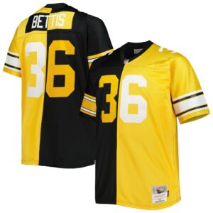 Jerome Bettis Pittsburgh Steelers Mitchell & Ness Big & Tall Split Legacy Retired Player Replica Jersey - Black-Gold