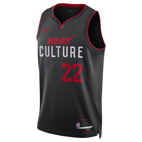 Jimmy Butler Miami Heat Nike Unisex 2023/24 Swingman Jersey - Black - City Edition - Image 3