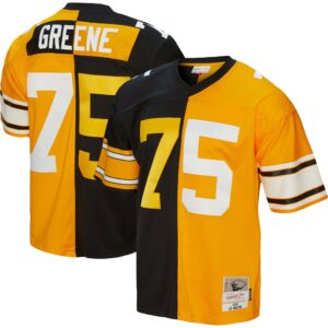 Joe Greene Pittsburgh Steelers Mitchell & Ness 1976 Split Legacy Replica Jersey - Black-Gold