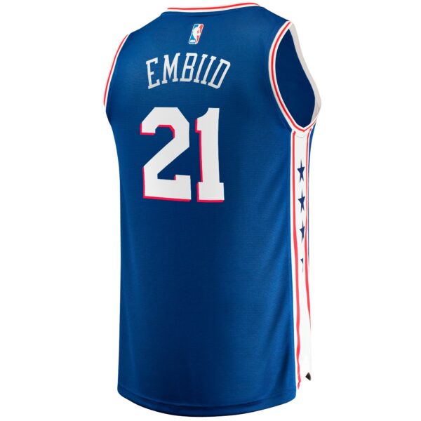 Joel Embiid Philadelphia 76ers Fanatics Big & Tall Fast Break Player Jersey - Royal - Icon Edition - Image 4