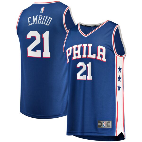 Joel Embiid Philadelphia 76ers Fanatics Fast Break Replica Player Jersey - Icon Edition - Royal - Image 2