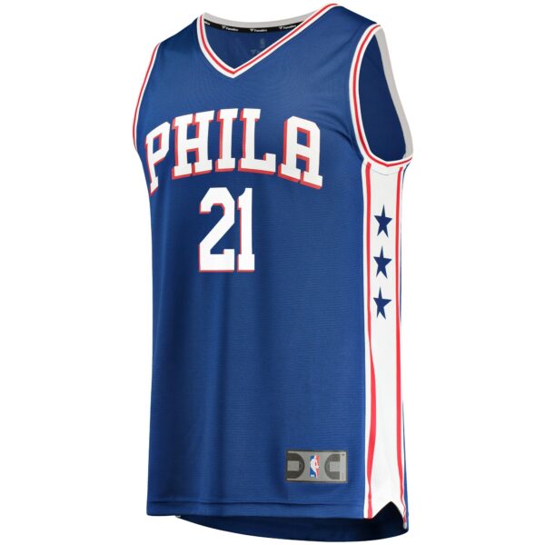 Joel Embiid Philadelphia 76ers Fanatics Fast Break Replica Team Color Player Jersey Royal - Icon Edition - Image 3
